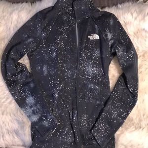North face galaxy print full-zip jacket